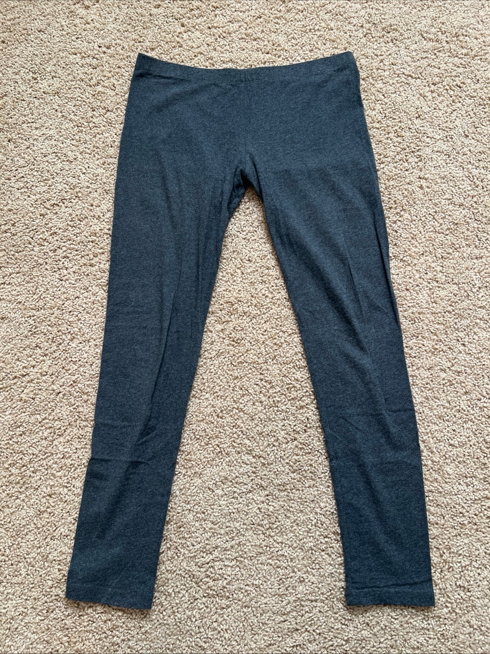 Ambiance Apparel Charcoal Gray Full Length Basic Cotton Leggings Size Small